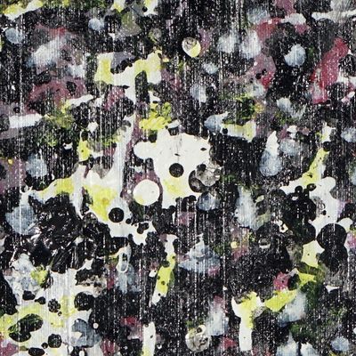 Alternate image for Unstretched Abstract Acrylic Painting with Colorful Dots Serenity in the Forest