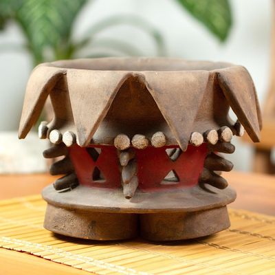 Alternate image for Handmade Decorative Ceremonial Style Vessel Teotihuacan Brazier