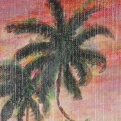 Alternate image for Unstretched Impressionist Acrylic Landscape Painting Fishing Expedition at Noon