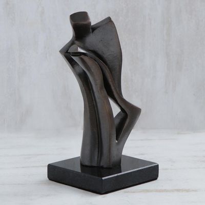 Alternate image for Couple in Love Signed Original Bronze Fine Art Sculpture Illusion
