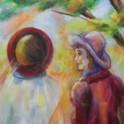 Alternate image for Paris Scene Acrylic Painting Festive Paris