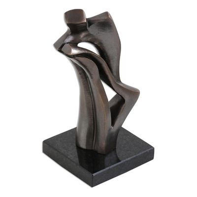 Alternate image for Couple in Love Signed Original Bronze Fine Art Sculpture Illusion