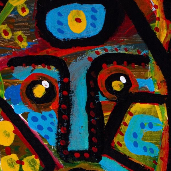 Alternate image for Multicolored Contemporary Painting from Mexico People