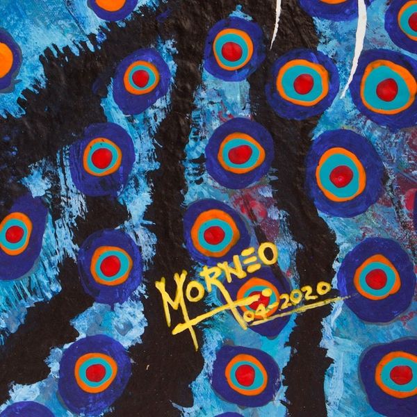 Alternate image for Acrylic Pop Art Painting of Tiger in Mexican Alebrije Style Colorful Tiger
