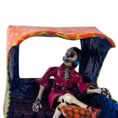 Alternate image for Mexican Folk Art Papier Mache Sculpture Bicitaxi