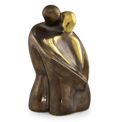 Alternate image for Handmade Abstract Bronze Sculpture Shiny Shelter