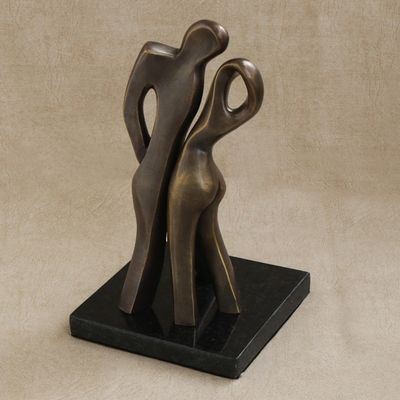 Alternate image for Couple Chemistry Signed Original Bronze Fine Art Sculpture Seduction