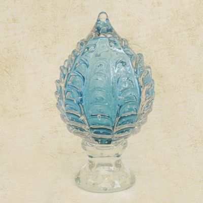 Alternate image for Drop-Shaped Art Glass Sculpture Crafted in Brazil Mystical Drop