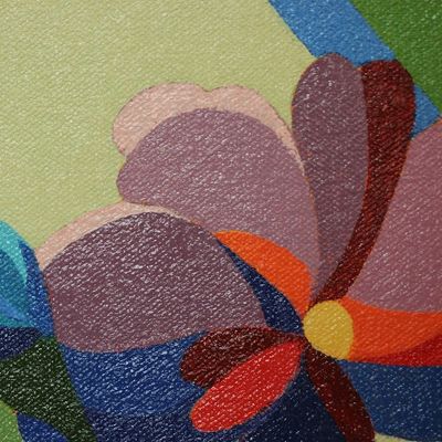 Alternate image for Blue Floral Still Life Painting from Brazil Flowers III