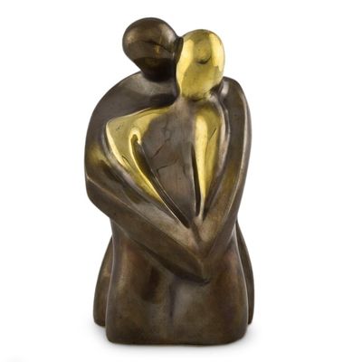 Alternate image for Handmade Abstract Bronze Sculpture Shiny Shelter