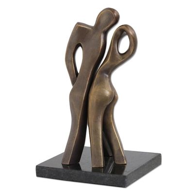 Alternate image for Couple Chemistry Signed Original Bronze Fine Art Sculpture Seduction