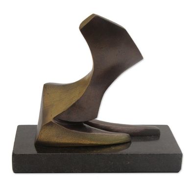 Alternate image for Signed Fine Art Abstract Sculpture from Brazil Solitary