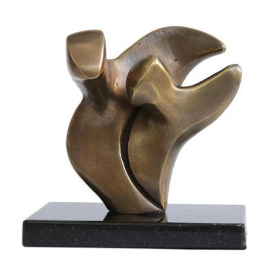 Alternate image for Bronze Sculpture of Flying Abstract Figure from Brazil Flight