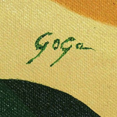 Alternate image for Floral Painting with Bluebirds in Bright Color Closures Flowers and Birds