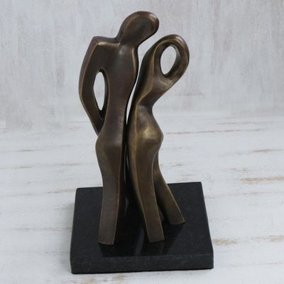 Alternate image for Couple Chemistry Signed Original Bronze Fine Art Sculpture Seduction