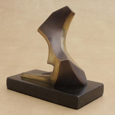 Alternate image for Signed Fine Art Abstract Sculpture from Brazil Solitary