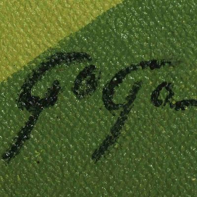 Alternate image for Blue Floral Still Life Painting from Brazil Flowers III