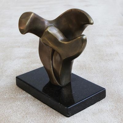 Alternate image for Bronze Sculpture of Flying Abstract Figure from Brazil Flight