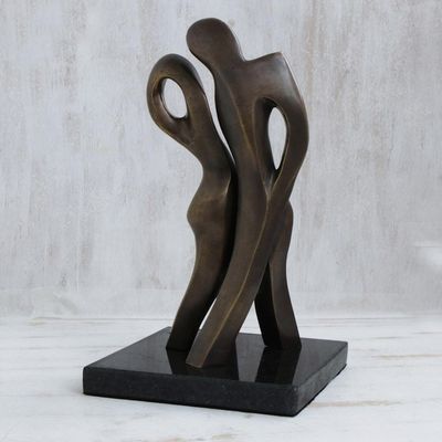 Alternate image for Couple Chemistry Signed Original Bronze Fine Art Sculpture Seduction