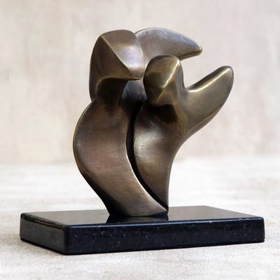 Alternate image for Bronze Sculpture of Flying Abstract Figure from Brazil Flight