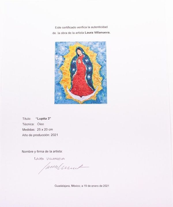 Alternate image for Signed Oil and Acrylic Virgin Mary Painting Saint Mary