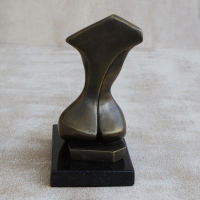 Alternate image for Polished Bronze Sculpture of Female Figure from Brazil Golden Tropical Beauty