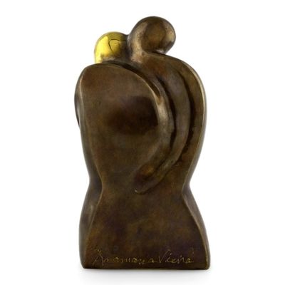 Alternate image for Handmade Abstract Bronze Sculpture Shiny Shelter