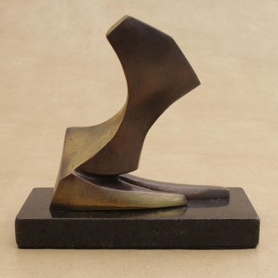 Alternate image for Signed Fine Art Abstract Sculpture from Brazil Solitary