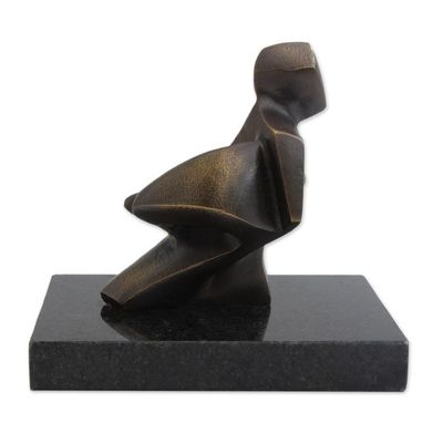Alternate image for Artistic Bronze Abstract Sculpture from Brazil Dancing