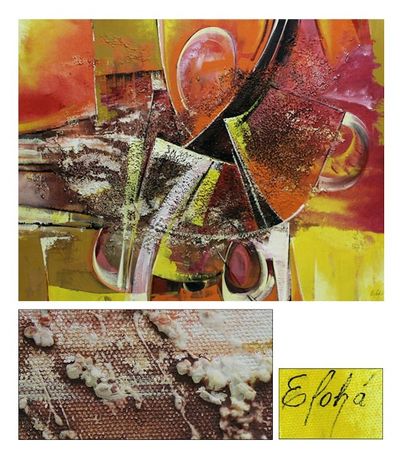 Alternate image for Mixed Media Original Abstract Painting Orchestra