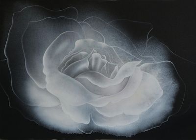 Alternate image for Rose Painting in Monochromatic Palette Existence III