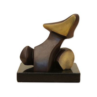 Alternate image for Signed Bronze Abstract Sculpture by a Brazilian Artist Sensual Woman