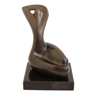 Alternate image for Sleek Bronze Sculpture of Seated Madonna Renaissance Madonna Seated III