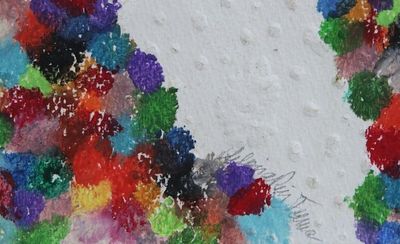 Alternate image for Signed Painting with Colorful Abstract Designs from Brazil Rock Crystals II