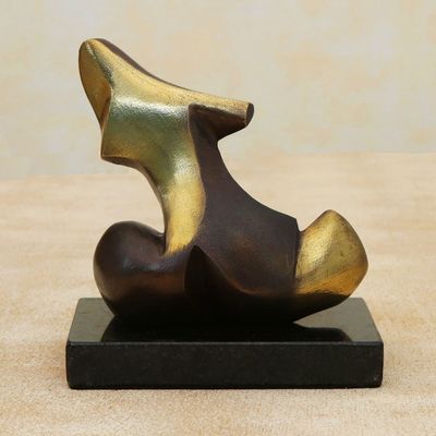 Alternate image for Signed Bronze Abstract Sculpture by a Brazilian Artist Sensual Woman