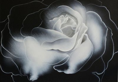Alternate image for Signed Monochromatic Rose Painting Existence I