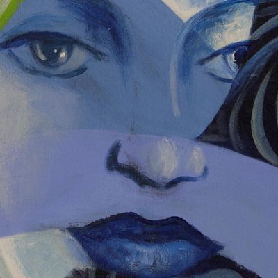 Alternate image for Signed Expressionist Painting of a Woman from Brazil The Strength of a Look