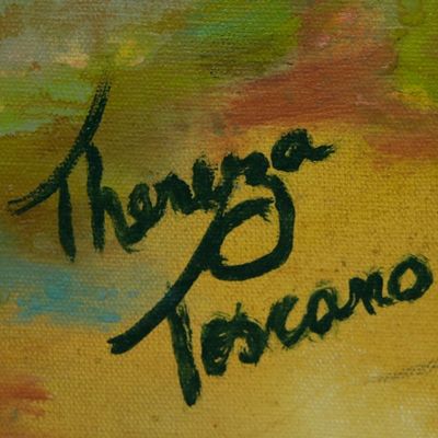 Alternate image for Sea Mountain Flower  Fruit Stand Acrylic Tropical Landscape Tropical Souvenir