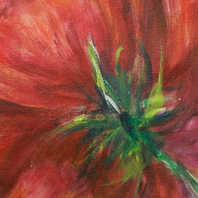 Alternate image for Acrylic on Canvas Rose Still-Life Painting from Brazil Roses, Roses, Roses