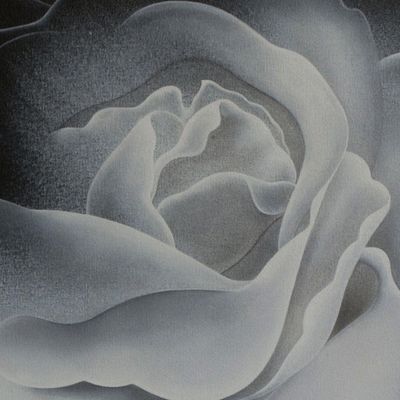 Alternate image for Signed Monochromatic Rose Painting Existence I