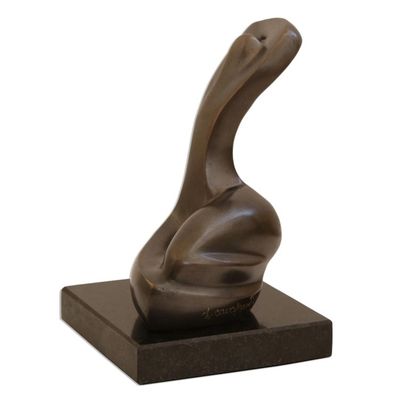 Alternate image for Sleek Bronze Sculpture of Seated Madonna Renaissance Madonna Seated III