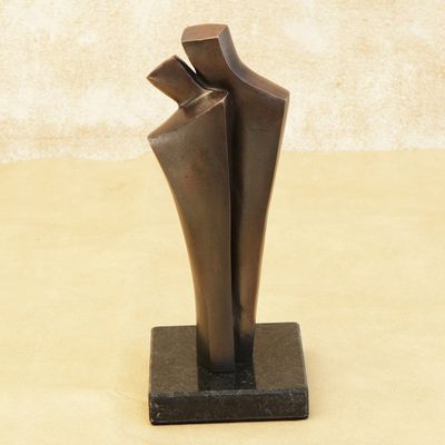 Alternate image for Brazilian Modern Fine Art Romantic Bronze Sculpture Together for Always