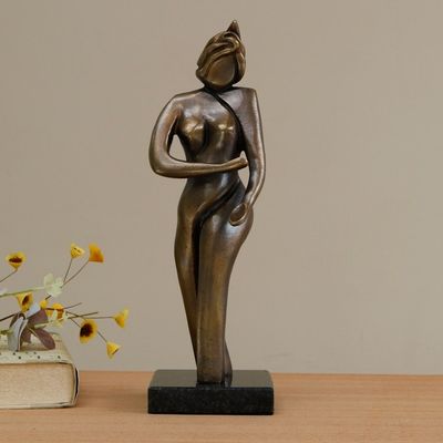 Alternate image for Abstract Bronze Sculpture of Female Samba Dancer from Brazil Samba Dancer