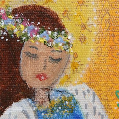 Alternate image for Signed Naif Painting of Saint Jude from Brazil Saint Jude Thaddeus