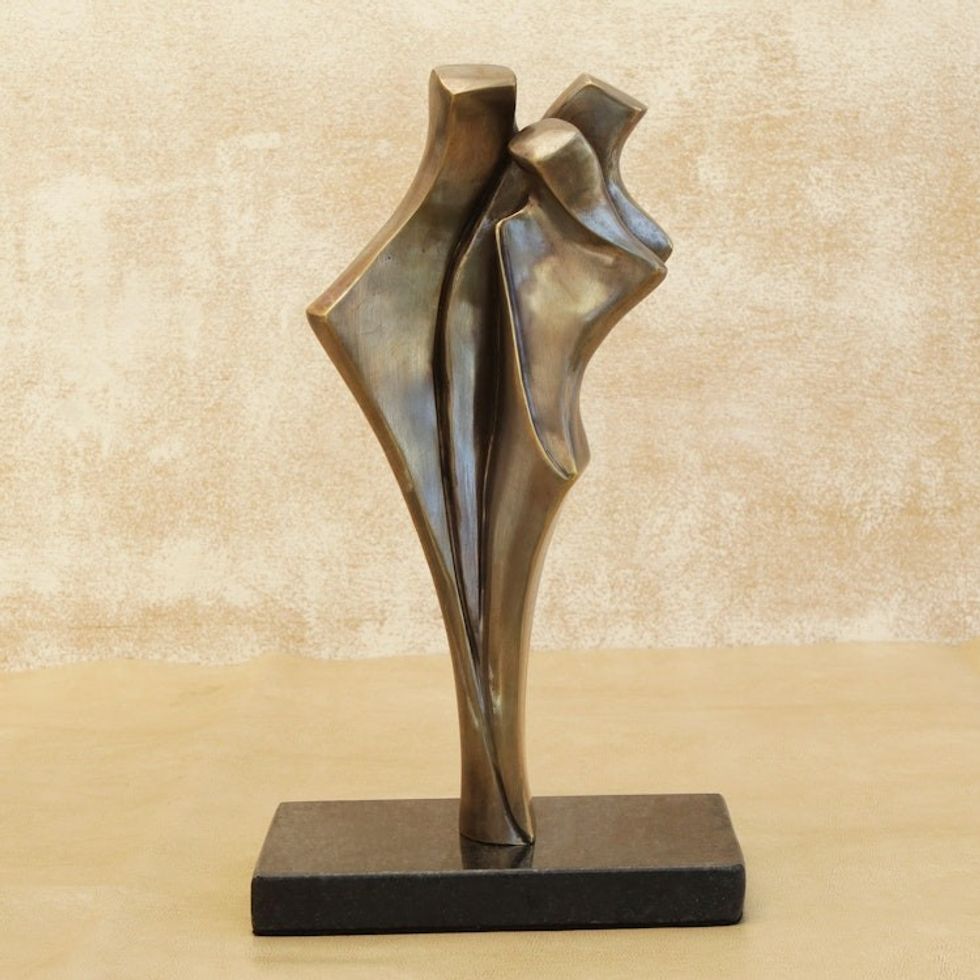 Original Abstract Bronze Sculpture 'Trilogy'