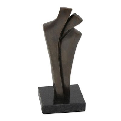 Alternate image for Brazilian Modern Fine Art Romantic Bronze Sculpture Together for Always