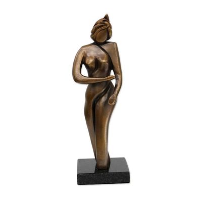 Alternate image for Abstract Bronze Sculpture of Female Samba Dancer from Brazil Samba Dancer