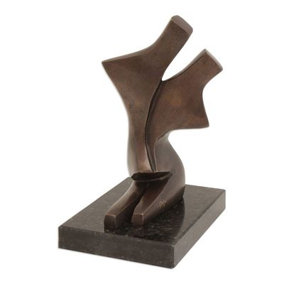 Alternate image for Abstract Bronze Sculpture of a Couple Dancing from Brazil Dancing