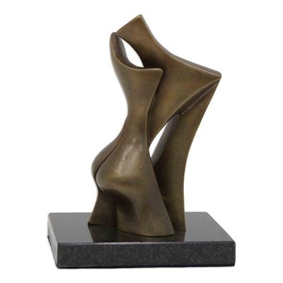 Alternate image for Romantic Abstract Fine Art Bronze Sculpture from Brazil Unity