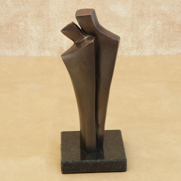 Alternate image for Brazilian Modern Fine Art Romantic Bronze Sculpture Together for Always